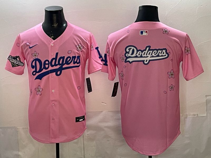 Men Nike 2026 Los Angeles Dodgers Blank Pink Sakura Edition Game MLB Jersey 0012->los angeles dodgers->MLB Jersey